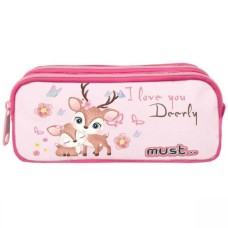 Must I Love Deerly Κασετίνα Βαρελάκι με 2 Θήκες 1τμχ