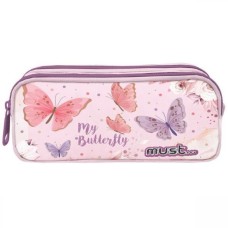 Must My Butterlfly Κασετίνα Βαρελάκι με 2 Θήκες 1τμχ
