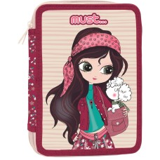 Σχολική Κασετίνα Διπλή Γεμάτη Must Luna