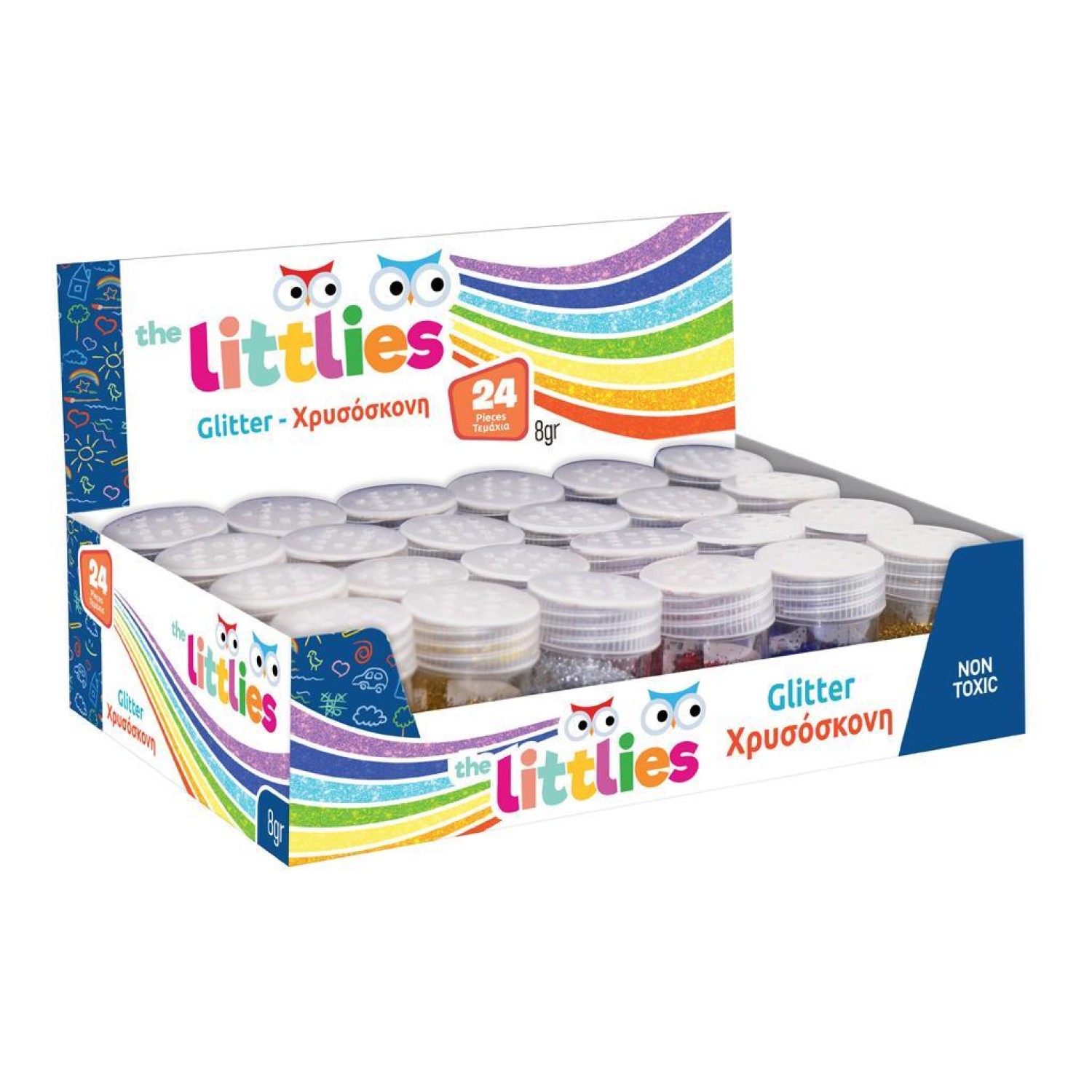 Χρυσόσκονη Glitter The littlies 8 γρ. σε Display 5 Χρώματα