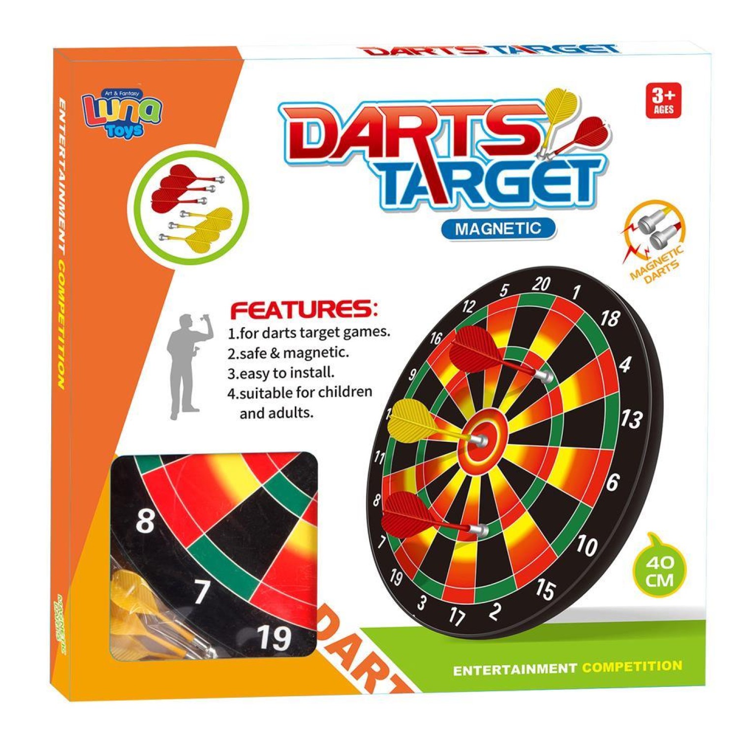 Στόχος Luna Toys με Μαγνήτη 40x2,5x40 εκ.