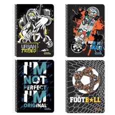 Τετράδιο Σπιράλ 17x25 Must Tribes 2 Θέματα 60 Φύλλα 4 Σxέδια