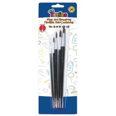 Πινέλα Ζωγραφικής The littlies Στρόγγυλα 5 Τμχ. (Pony Hair No. 2-4-6-8-10-12)