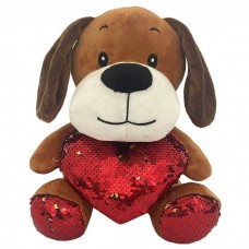 ΑΡΚΟΥΔΑΚΙ ΚΑΦΕ ΜΕ ΚΑΡΔΙΑ KOKKINH ΜΕ ΠΟΥΛΙΕΣ 26cm