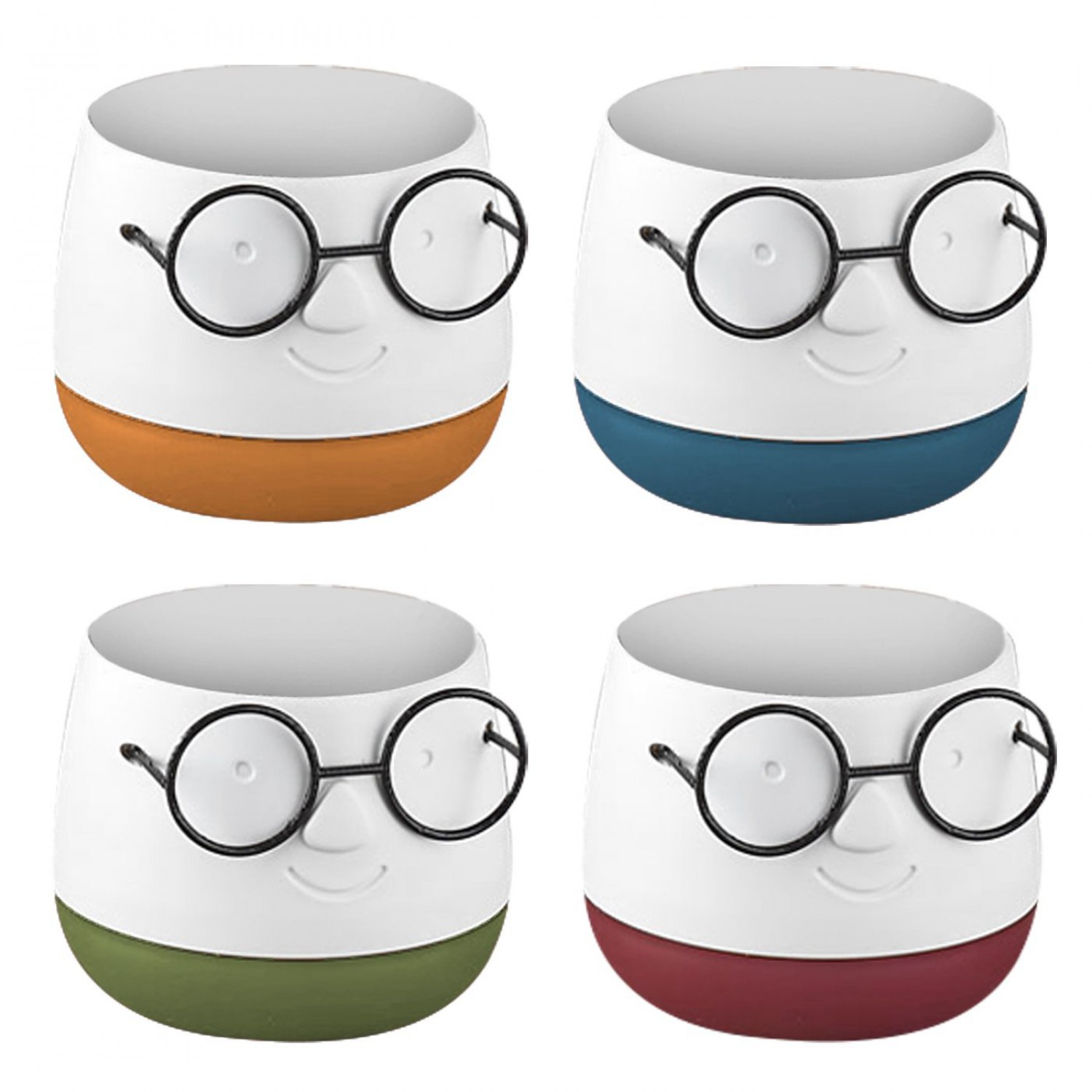 ΔΟΧΕΙΟ ΔΙΧΡΩΜΟ ΑΝΘΡΩΠΑΚΙ ΜΕ ΓΥΑΛΙΑ 9x7,5cm