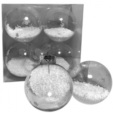 ΜΠΑΛΕΣ ΜΕ ΓΕΜΙΣΗ ΧΙΟΝΙ ΠΑΚ=4ΤΕΜ Φ10 Φ10cm Xmasfest 1132772