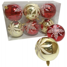 ΜΠΑΛΕΣ ΝΤΕΚΟΡ 3 ΚΟΚΚΙΝΕΣ & 3 ΧΡΥΣΕΣ Φ8 Φ8cm Xmasfest 1132777