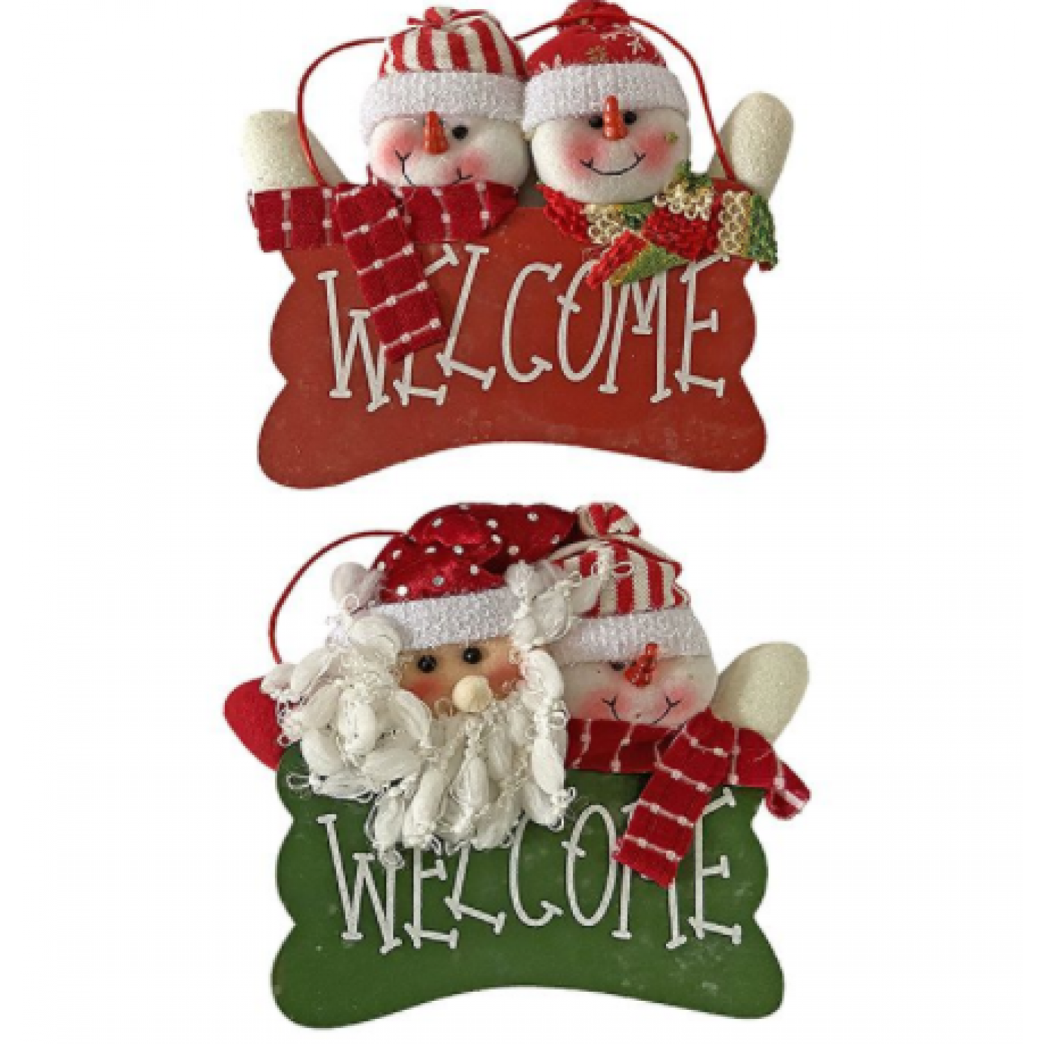 ΠΙΝΑΚΙΔΑ WELCOME ΜΕ 2 ΦΙΓΟΥΡΕΣ 19x19cm Xmasfest 1132797