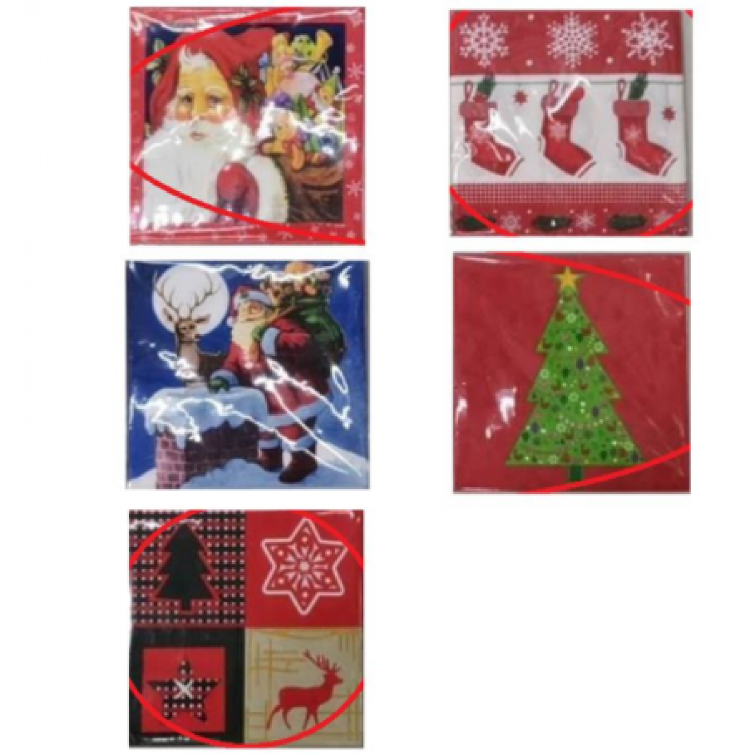 ΧΑΡΤΟΠΕΤΣΕΤΕΣ XMAS ΠΑΚ=20ΤΕΜ 16,5x16.5cm Xmasfest 1131779