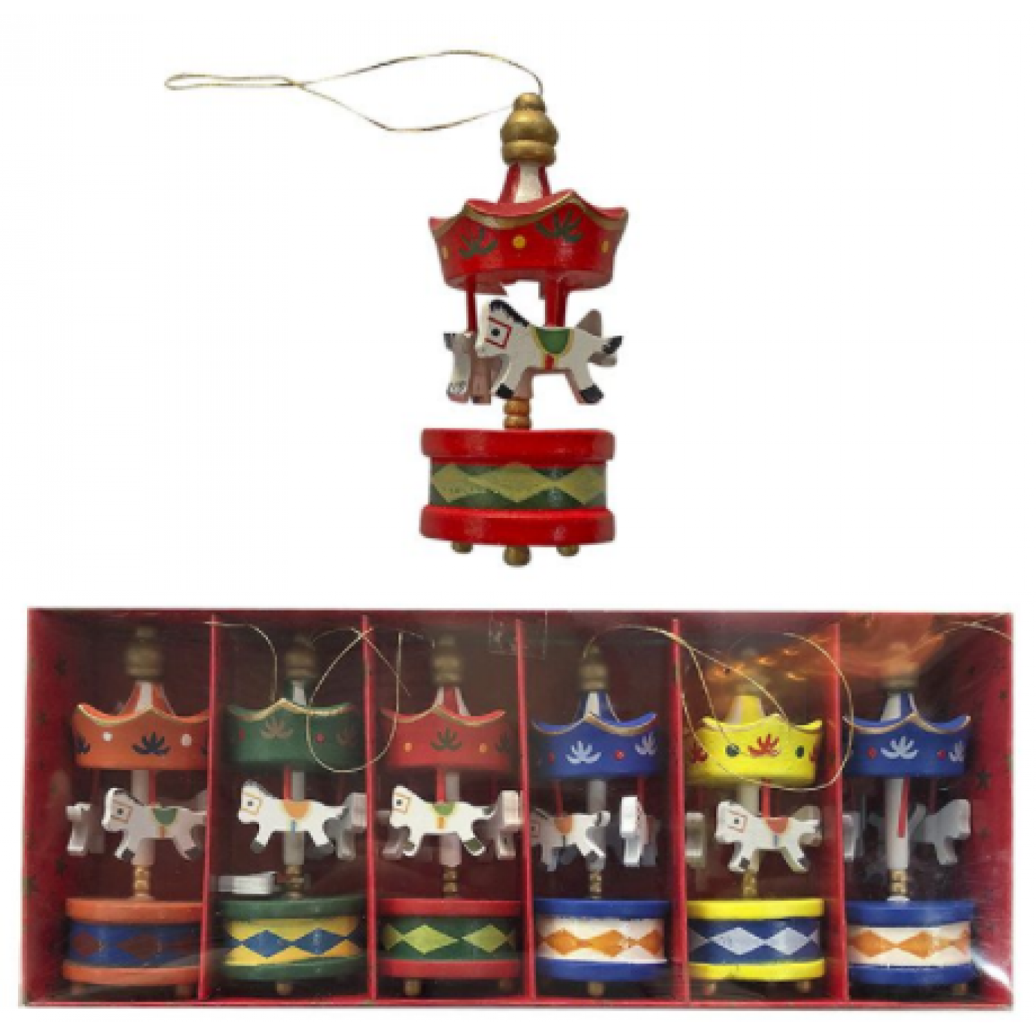 ΚΑΡΟΥΖΕΛ ΣΤΟΛΙΔΙΑ ΞΥΛΙΝΑ ΚΡΕΜΑΣΤΑ 21x9cm Xmasfest 1132733