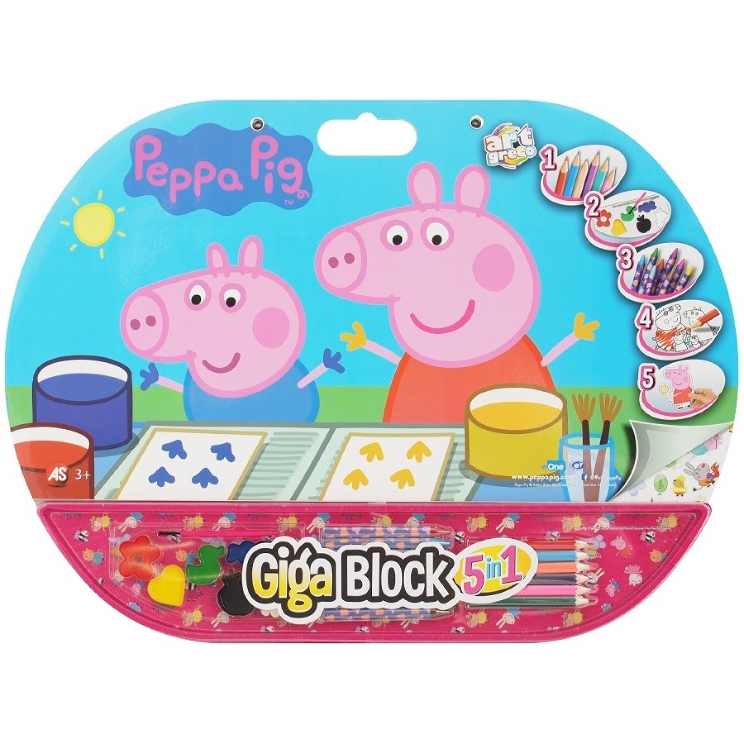 ΣΕΤ ΖΩΓΡΑΦΙΚΗΣ GIGA BLOCK 5 IN 1 PEPPA (62714)