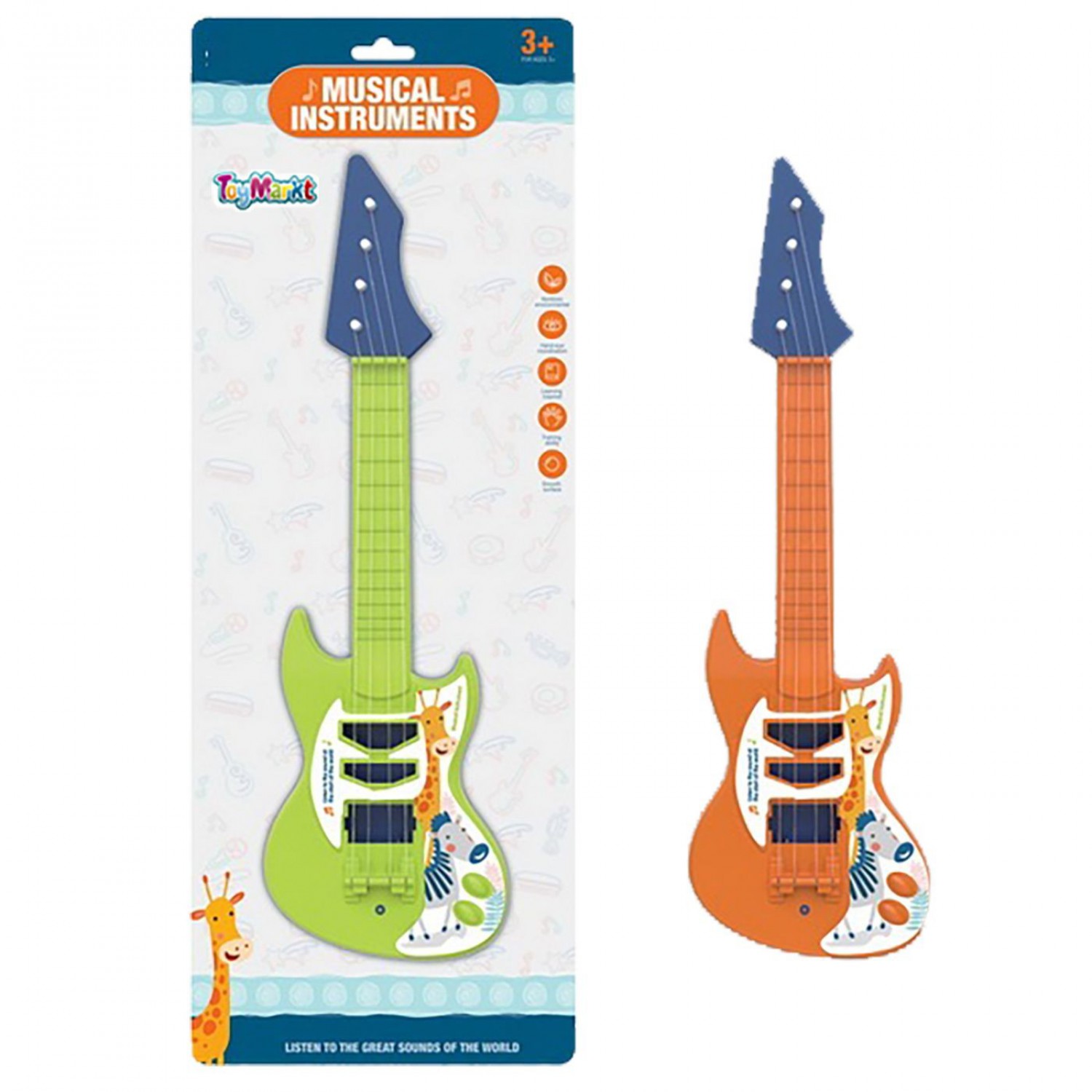 Κιθάρα ροκ Ζωάκια σε Καρτέλα 18x50cm