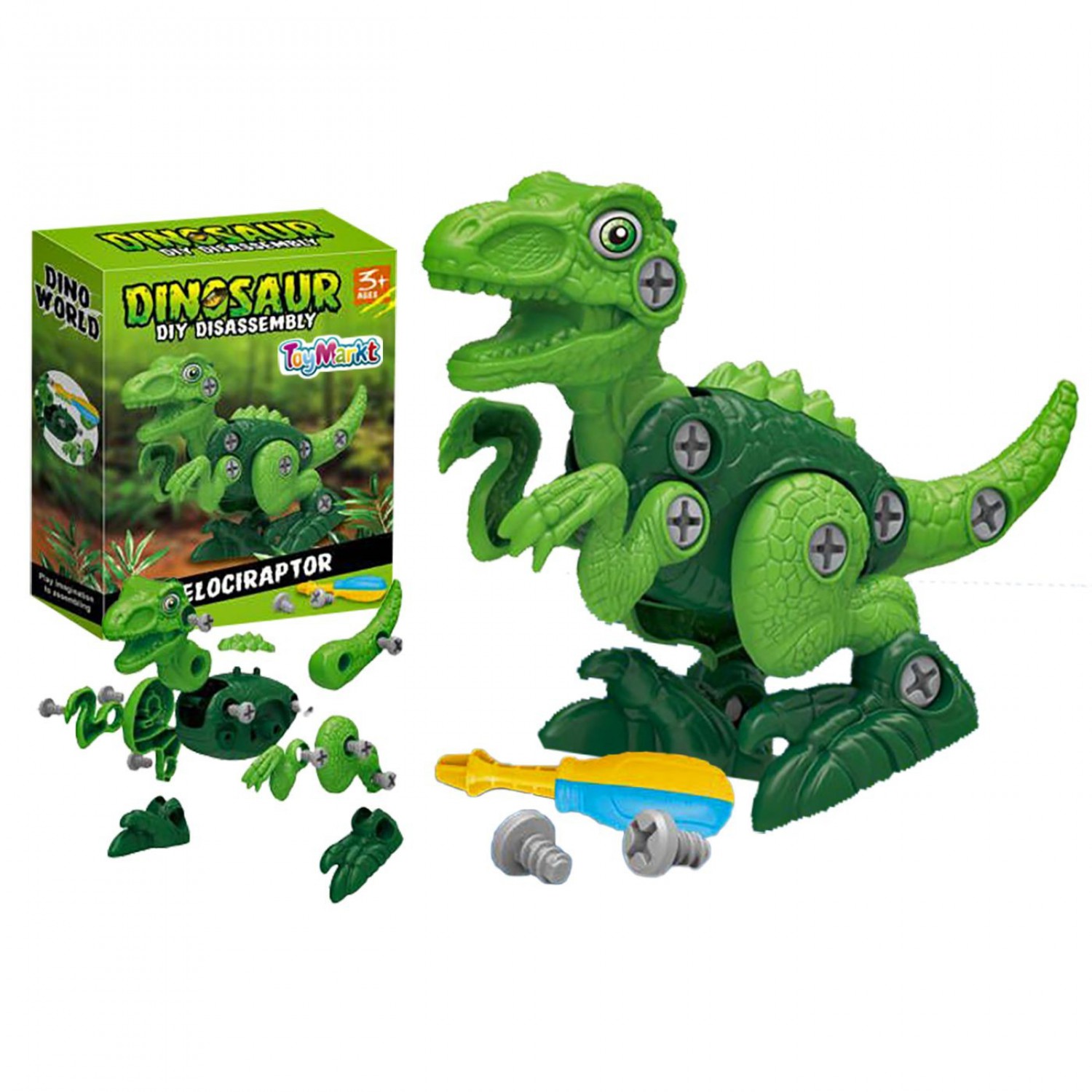 Δεινόσαυρος Velociraptor Συναρμολογούμενο 32 τεμ 16x20x5.5cm