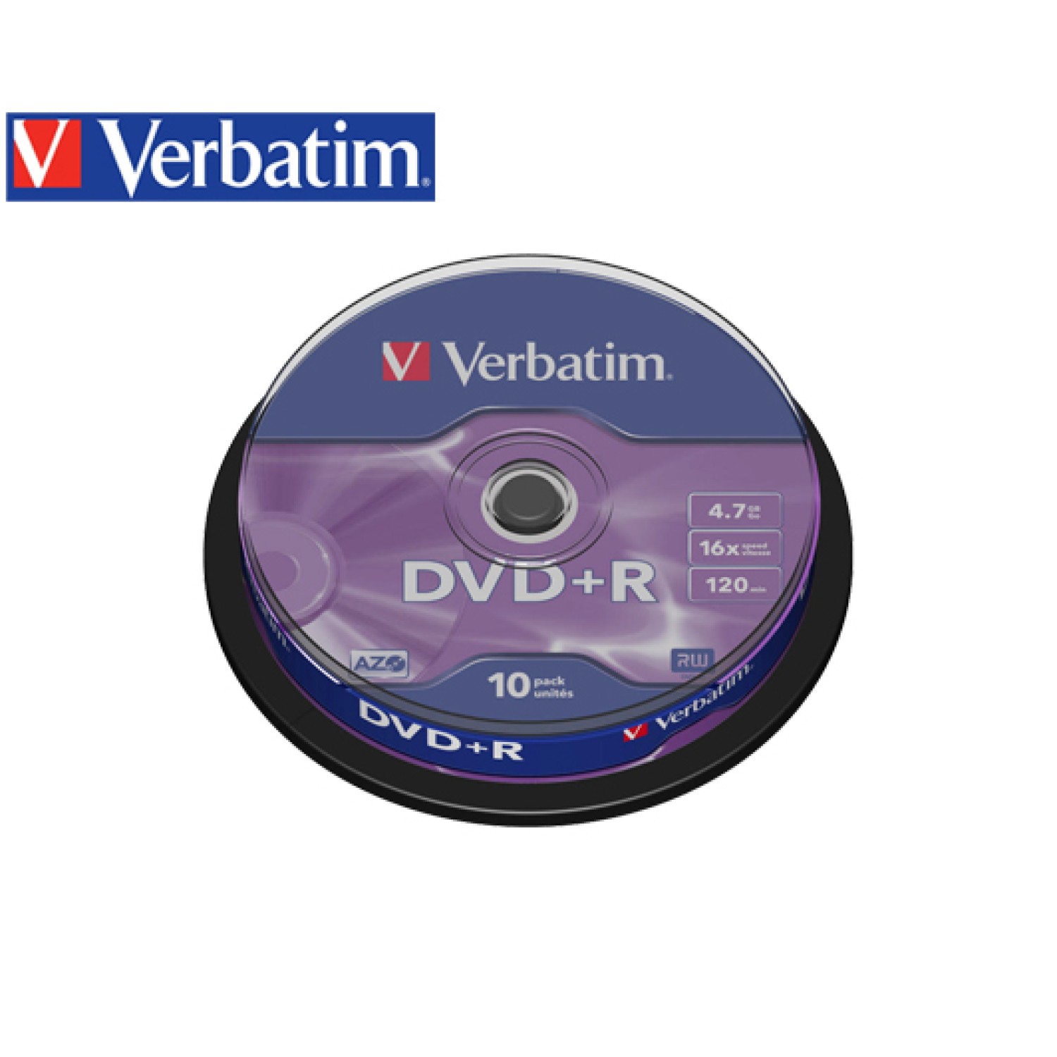 VERBATIM DVD+R 4.7GB 16X 10Τ. CB 43498