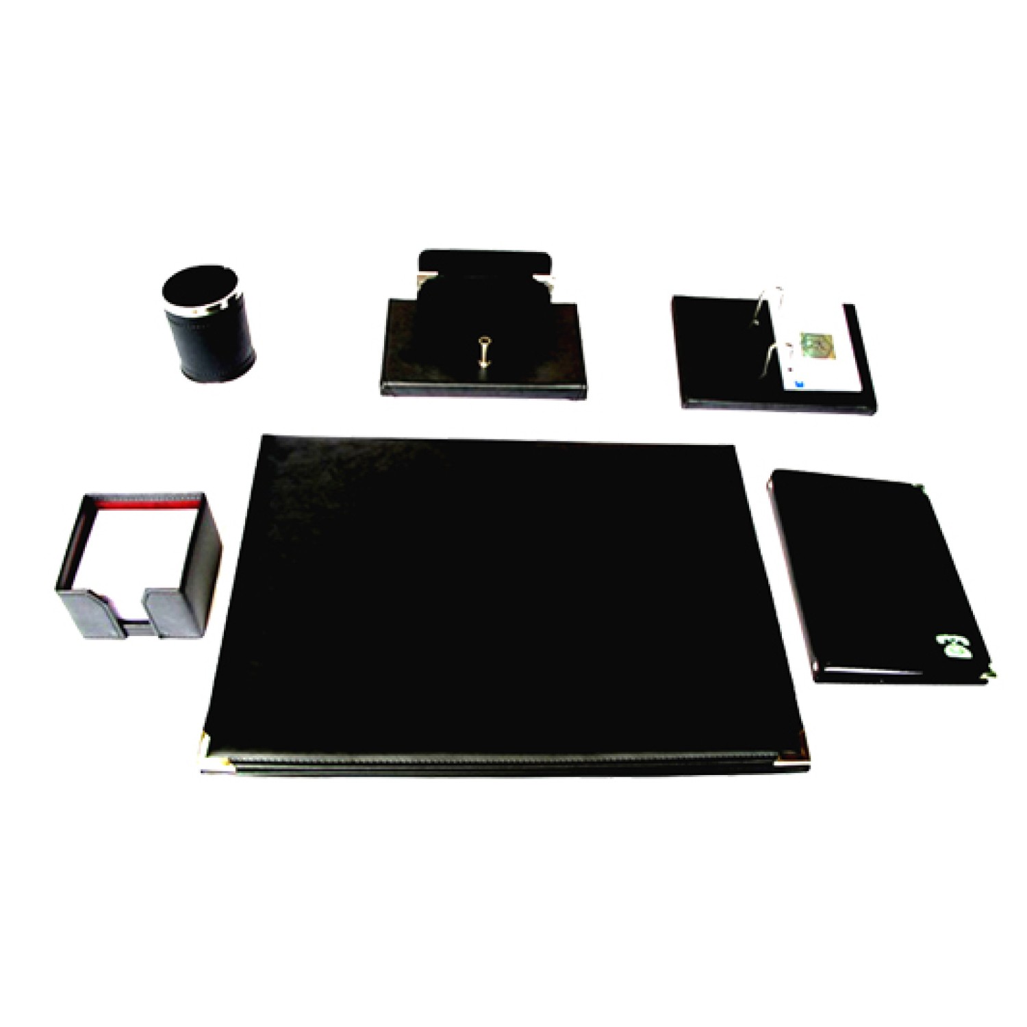 ΣΕΤ ΓΡΑΦΕΙΟΥ ΤΥΠΟΥ ΔΕΡΜΑ ΜΕ ΓΑΖΙ ΜΑΥΡΟ 6Τ.