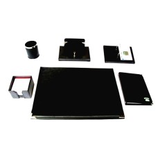 ΣΕΤ ΓΡΑΦΕΙΟΥ ΤΥΠΟΥ ΔΕΡΜΑ ΜΕ ΓΑΖΙ ΜΑΥΡΟ 6Τ.