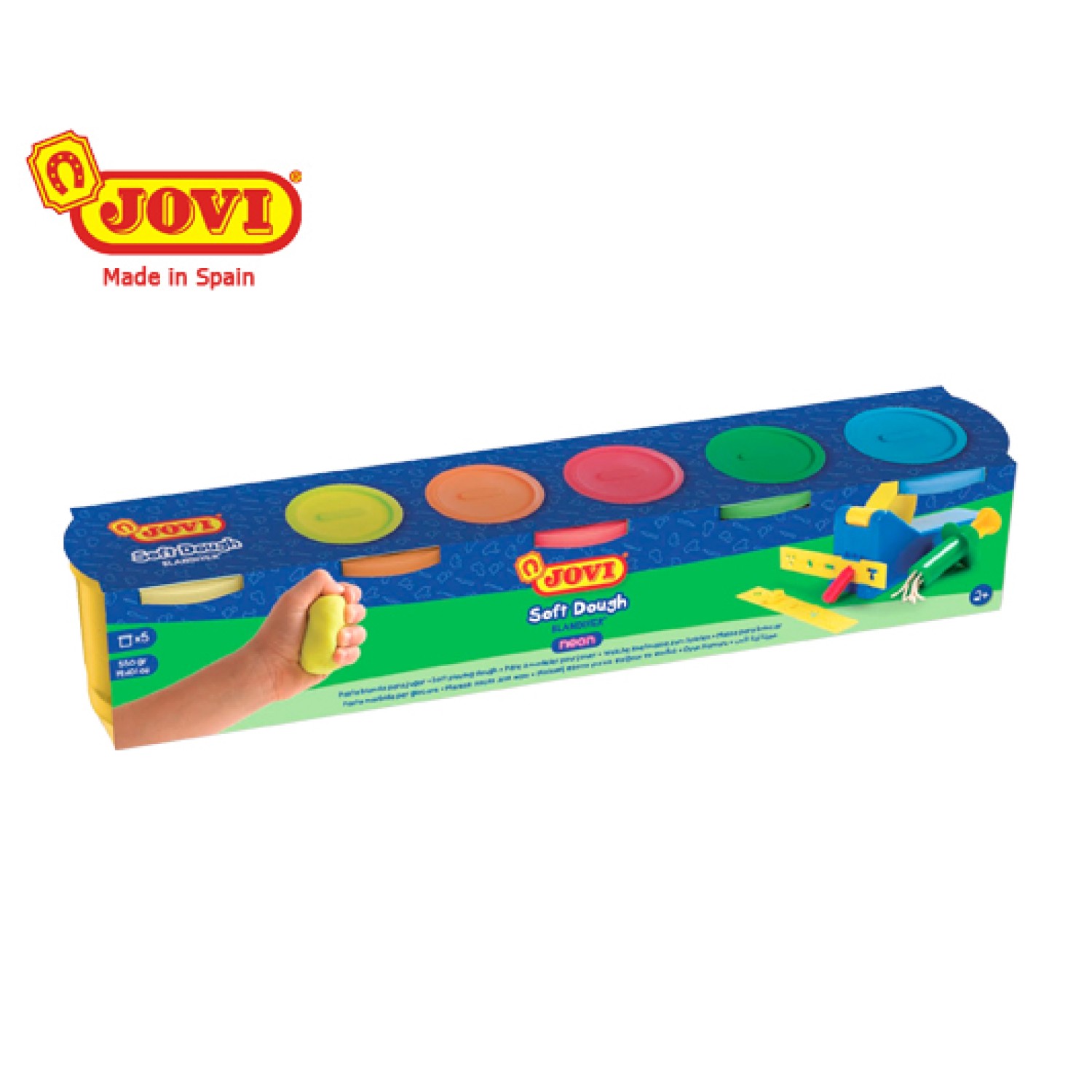JOVI SOFT DOUGH 5 ΧΡΩΜΑΤΑx110gr FLUO