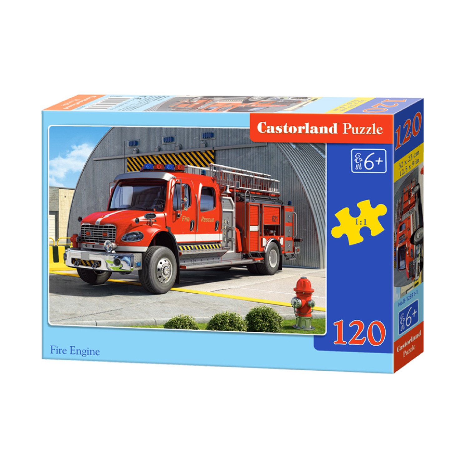 Fire engine 120pcs (B-12831) Castorland
