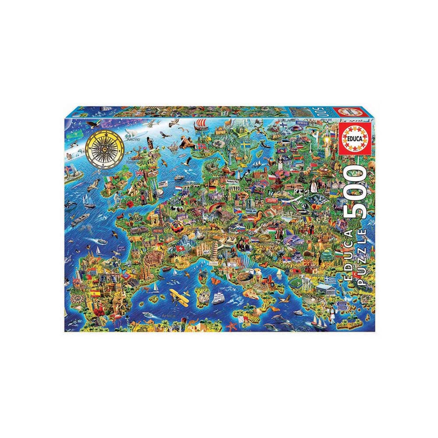 Παζλ 500 CRAZY EUROPEAN MAP 17962