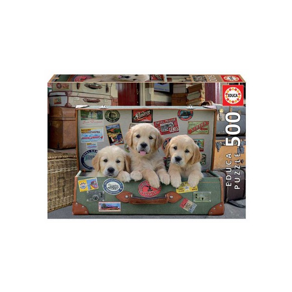 Παζλ 500 PUPPIES IN THE LUGGAGE 17645