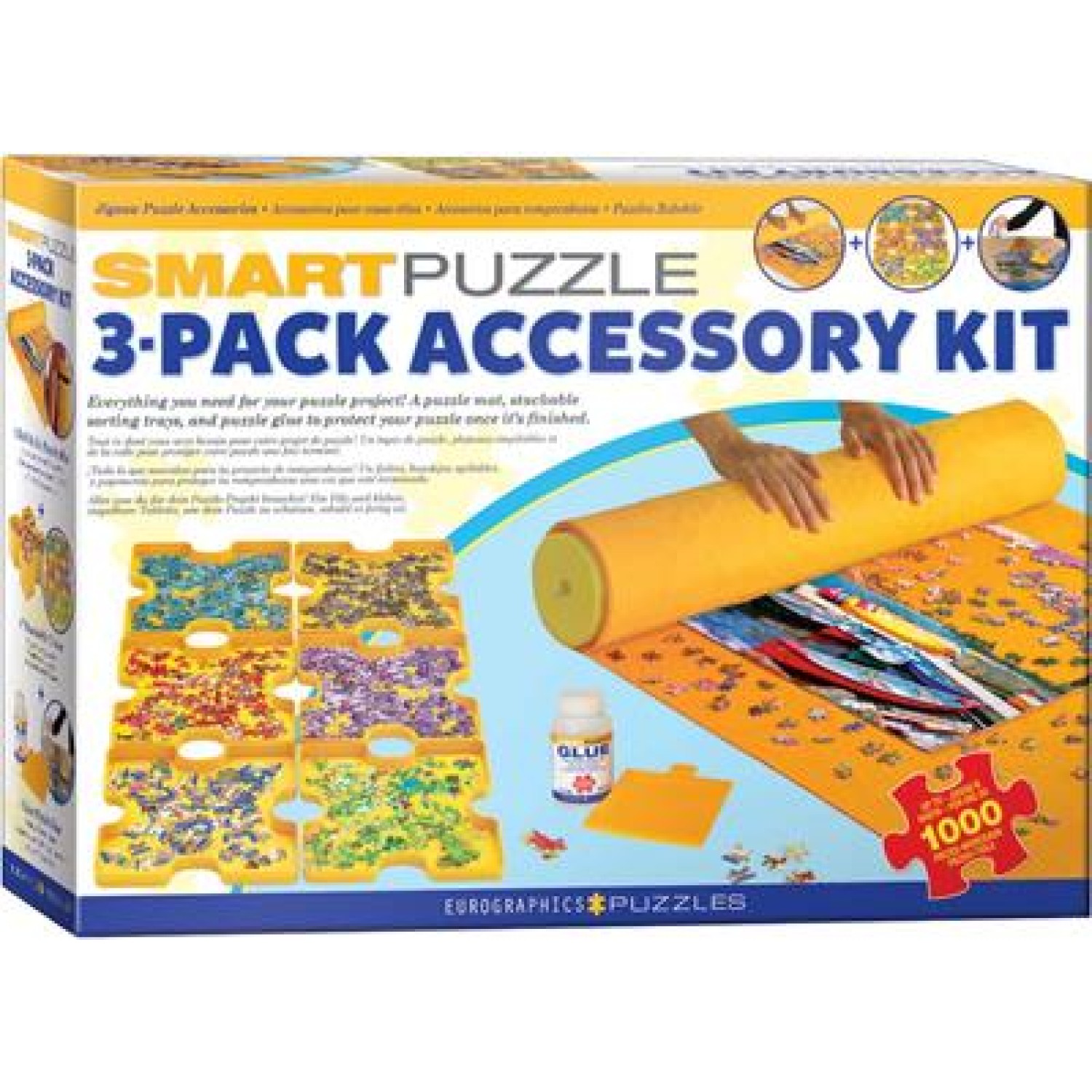 EUROGRAPHICS 8955-0107 SMART-PUZZLE 3-PACK ACCESSORY KIT (GLUE,ROLL,SORTER)1000PCS