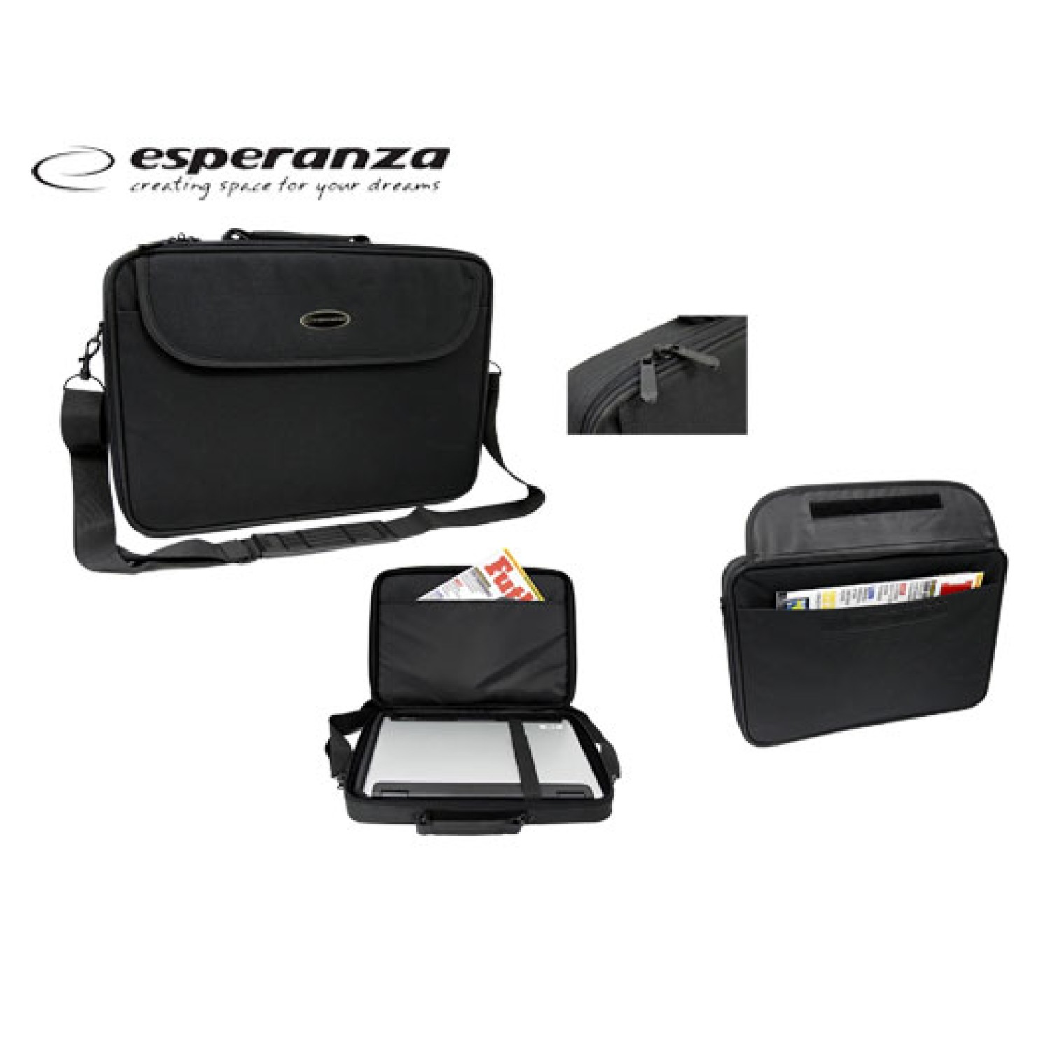 ESPERANZA ΤΣΑΝΤΑ LAPTOP 17" ET-103 ΜΑΥΡΟ