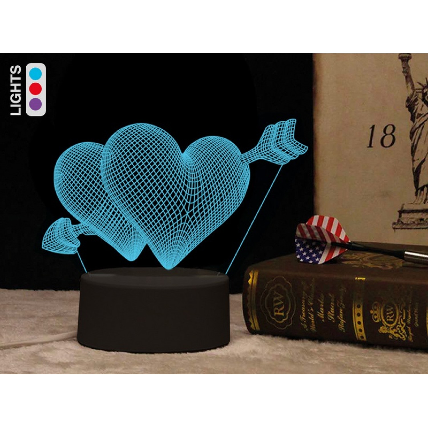 ΛΑΜΠΑ i-TOTAL CM3324 3D LED HEARTS 16x4x14,8cm