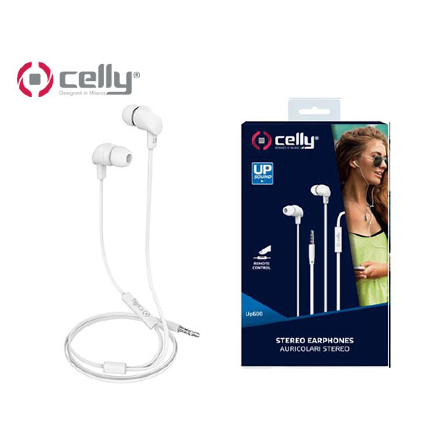 CELLY ΑΚΟΥΣΤΙΚΑ ΜΕ ΜΙΚΡΟΦΩΝΟ FLAT CABLE ΛΕΥΚΑ