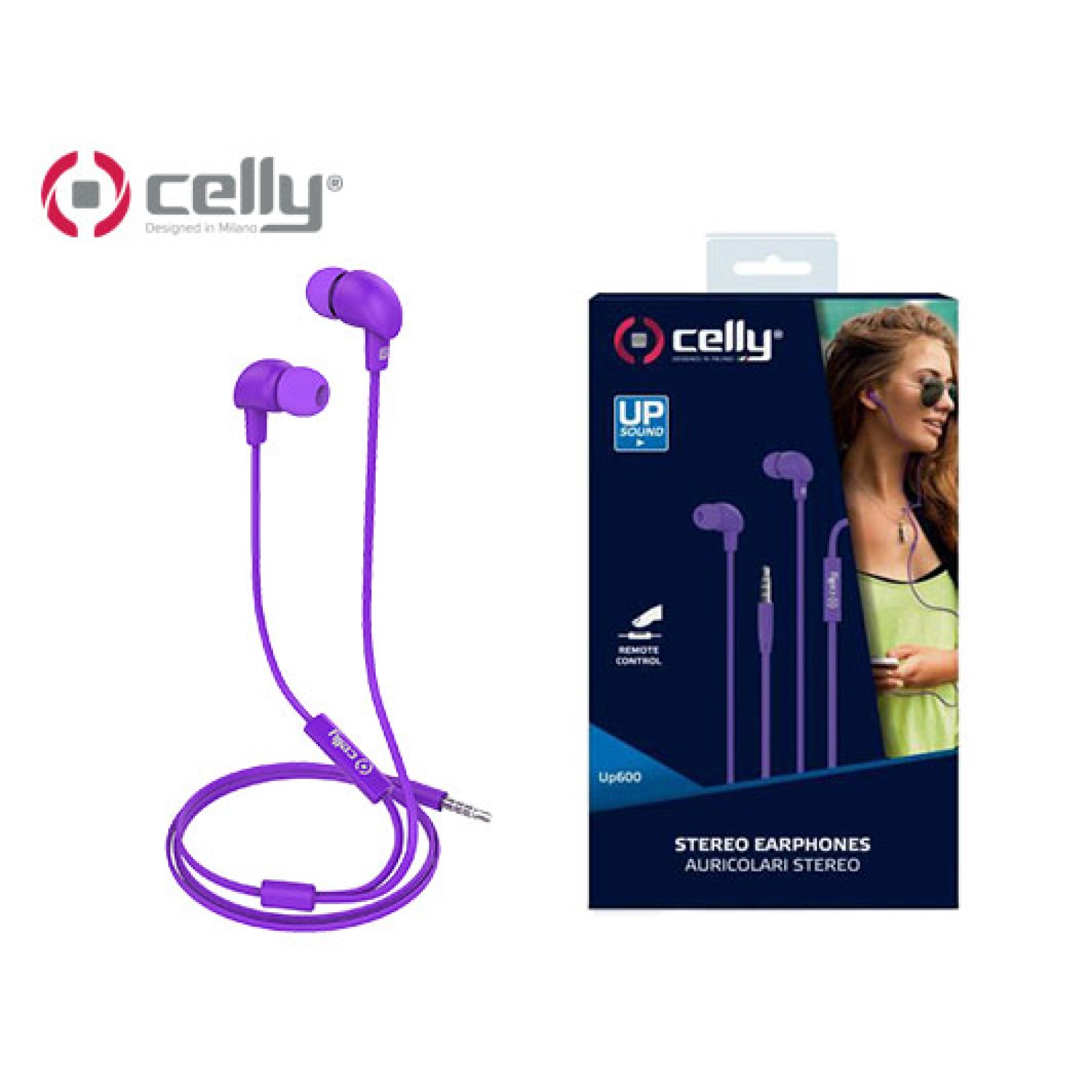 CELLY ΑΚΟΥΣΤΙΚΑ ΜΕ ΜΙΚΡΟΦΩΝΟ FLAT CABLE ΜΩΒ