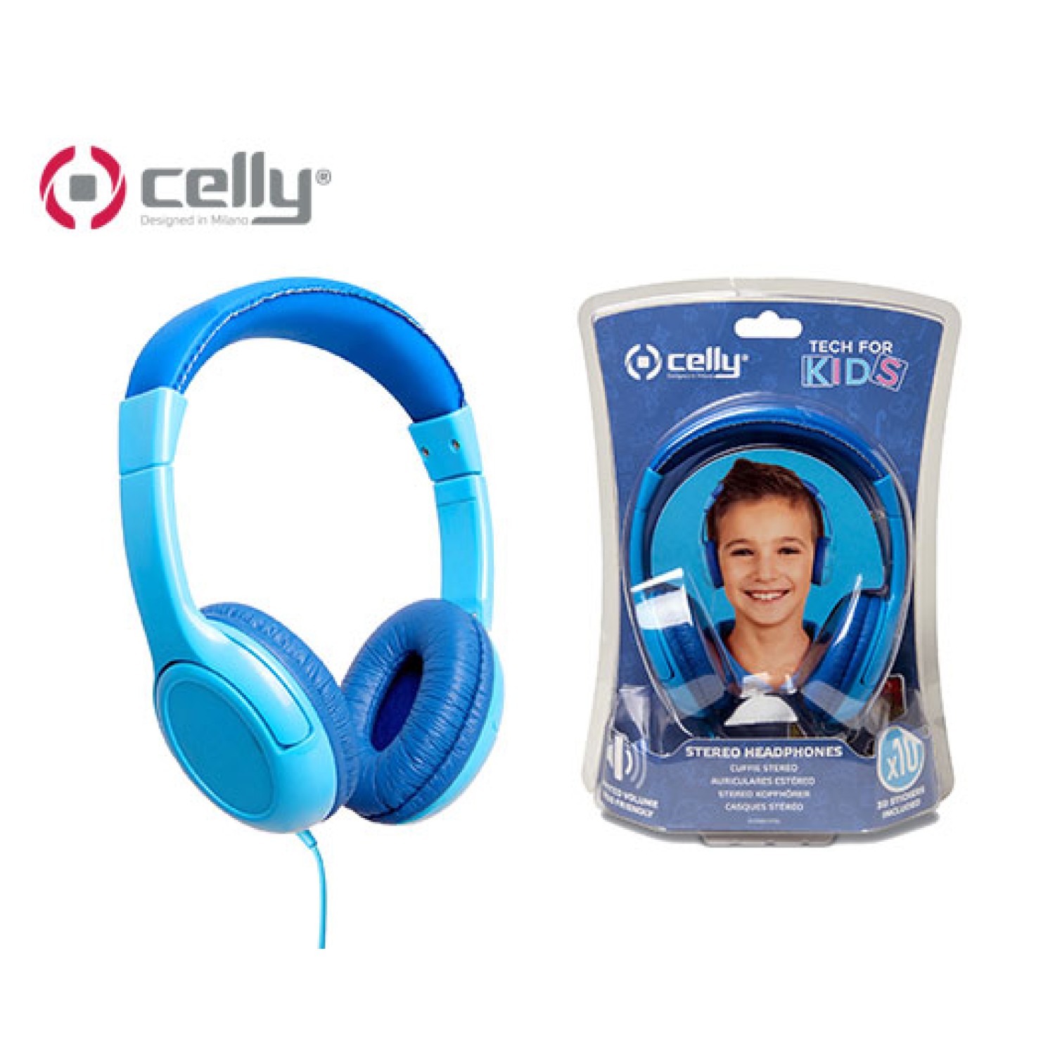 CELLY ΑΚΟΥΣΤΙΚΑ ΕΝΣΥΡΜΑΤΑ ΠΑΙΔΙΚΑ ΜΠΛΕ