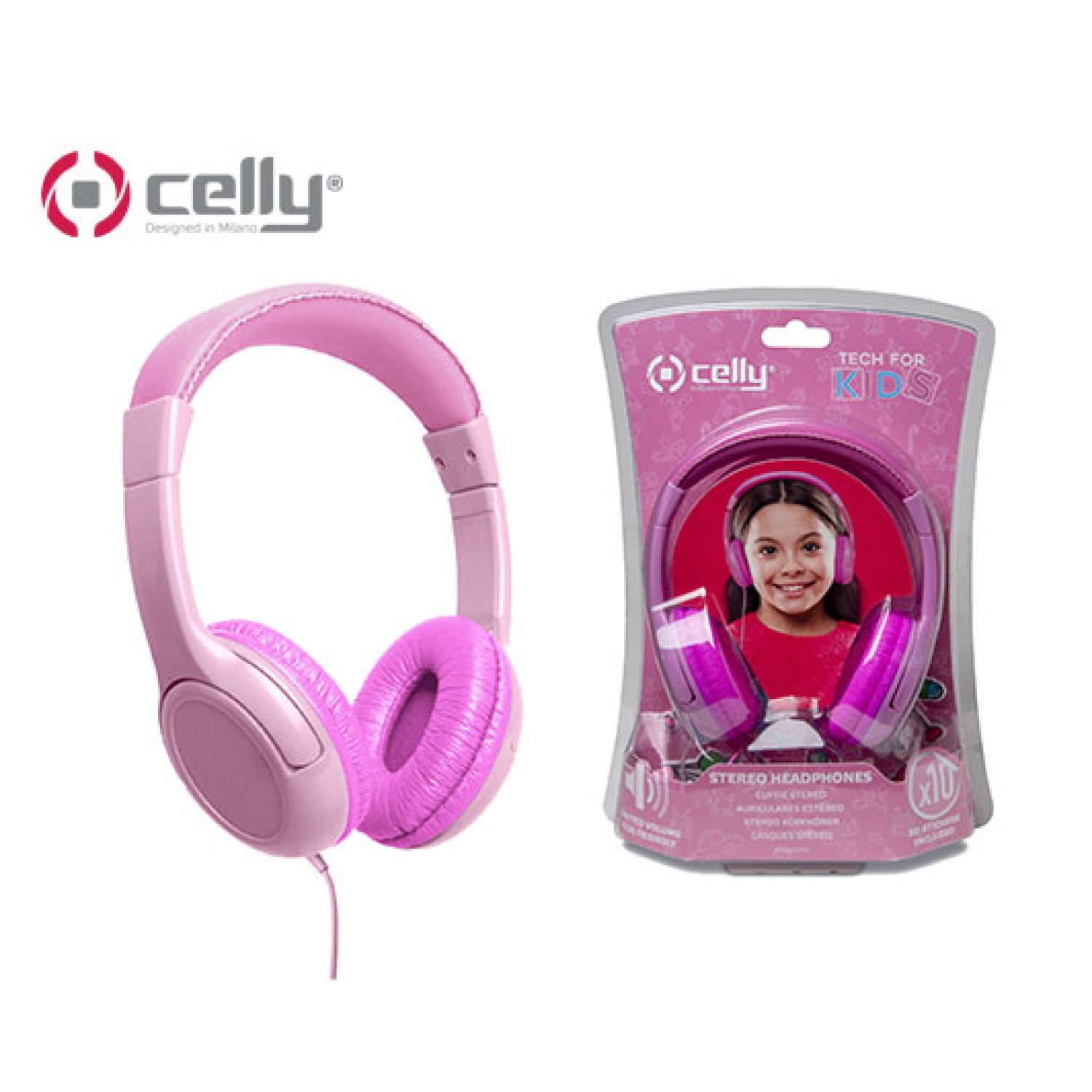 CELLY ΑΚΟΥΣΤΙΚΑ ΕΝΣΥΡΜΑΤΑ ΠΑΙΔΙΚΑ ΡΟΖ