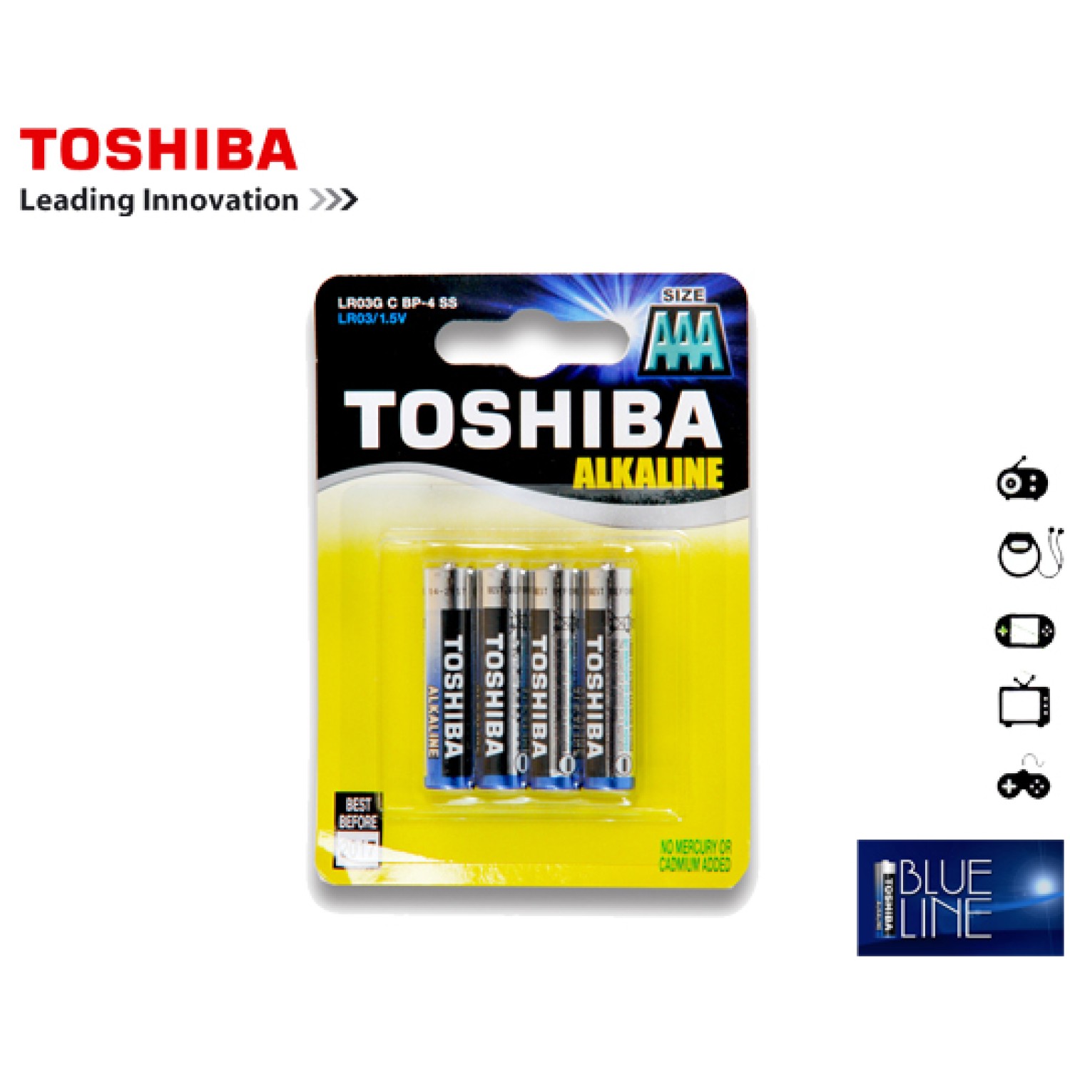 TOSHIBA ΜΠΑΤΑΡΙΕΣ LR 03 (AAA) ΑΛΚΑΛΙΚΕΣ 4Τ.