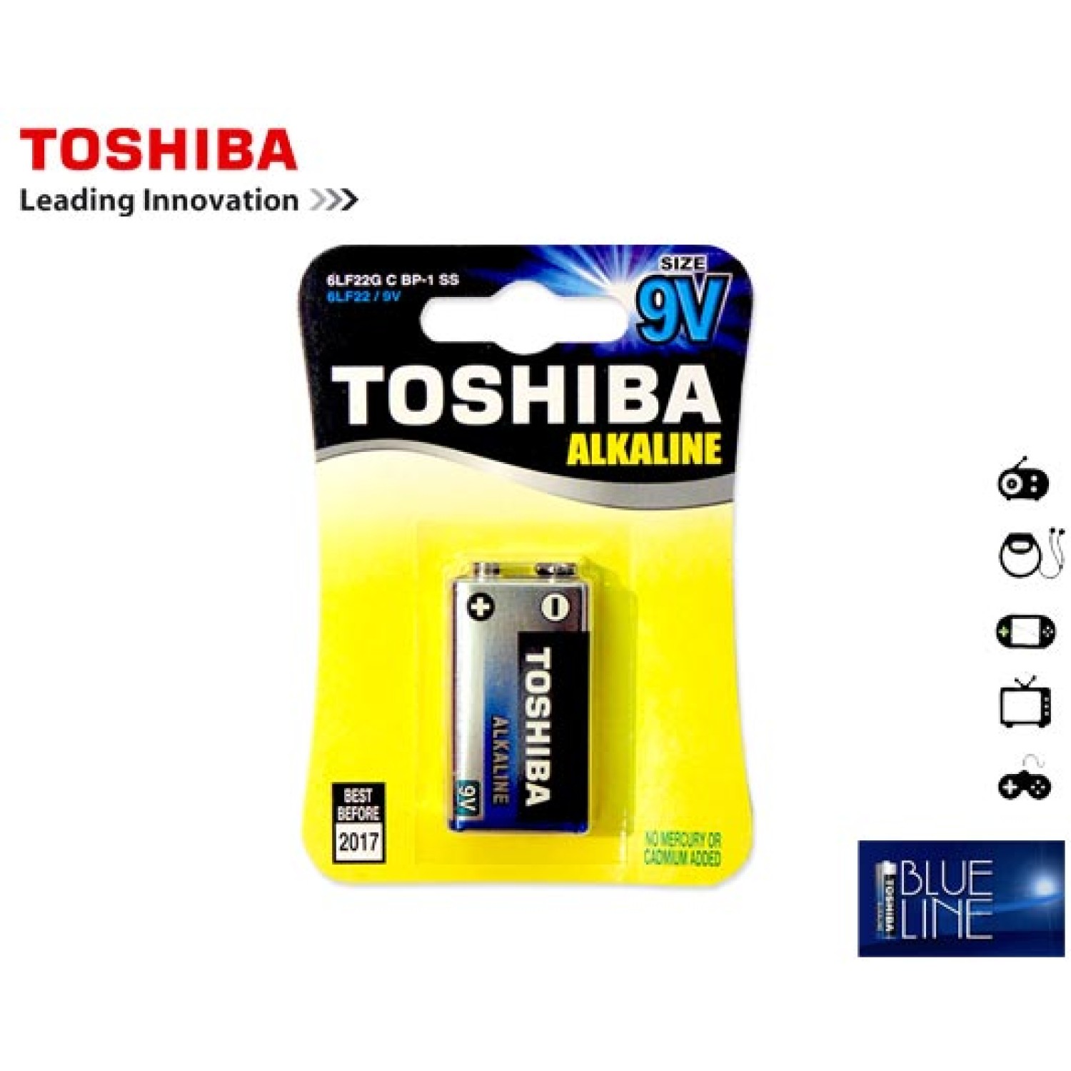 TOSHIBA ΜΠΑΤΑΡΙΑ 6LF22G ΑΛΚΑΛΙΚΕΣ ΠΛΑΚΕ 9V