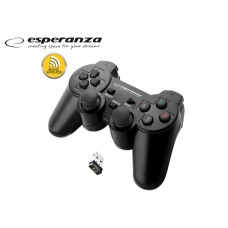 ESPERANZA ΧΕΙΡΙΣΤΗΡΙΟ ΑΣΥΡΜΑΤΟ 2.4GHZ PS3/PC GLADIATOR ΜΑΥΡΗ