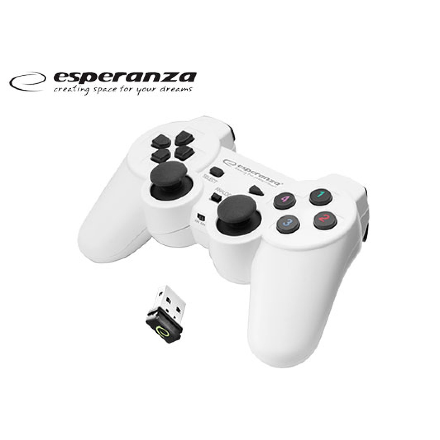 ESPERANZA ΧΕΙΡΙΣΤΗΡΙΟ ΑΣΥΡΜΑΤΟ 2.4GHZ PS3/PC GLADIATOR ΛΕΥΚΟ / ΜΑΥΡΟ