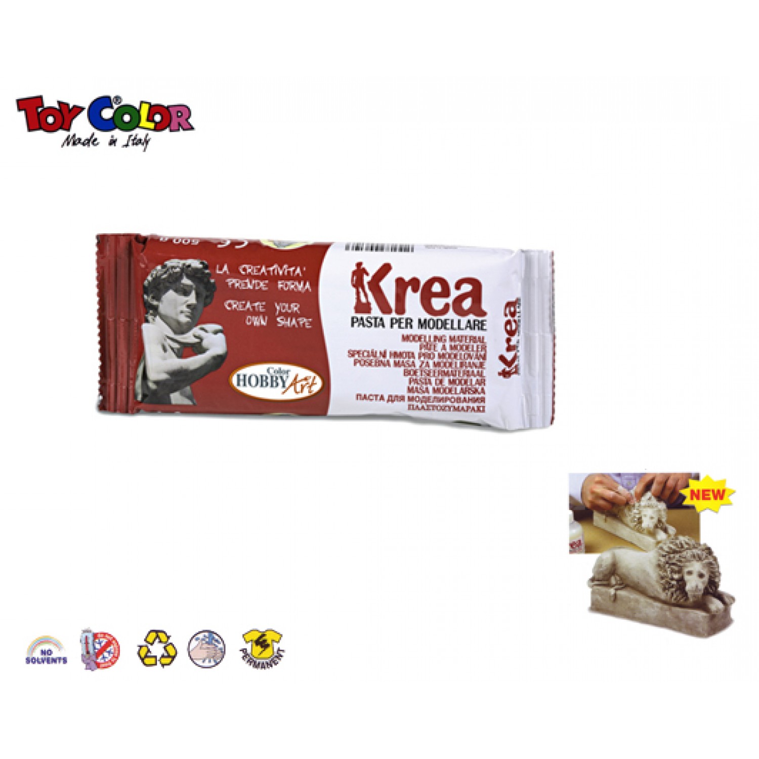 TOY COLOR ΠΗΛΟΣ 'KREA' 500gr ΛΕΥΚΟΣ