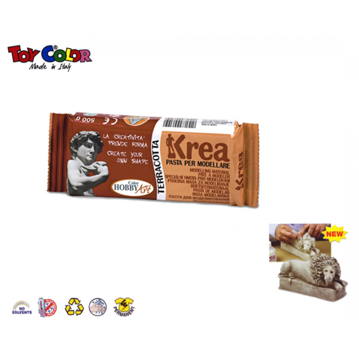 TOY COLOR ΠΗΛΟΣ 'KREA' 500gr ΚΑΦΕ