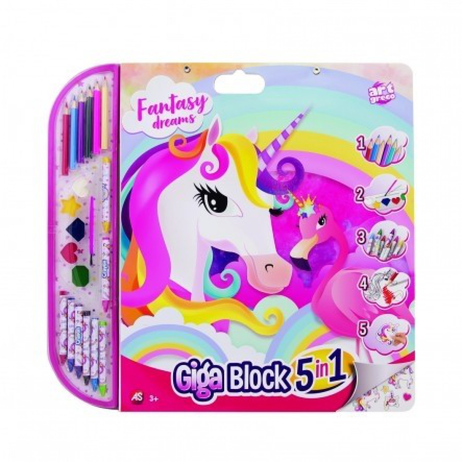 ΣΕΤ ΖΩΓΡΑΦΙΚΗΣ GIGA BLOCK 5IN1 FANTASY DREAMS