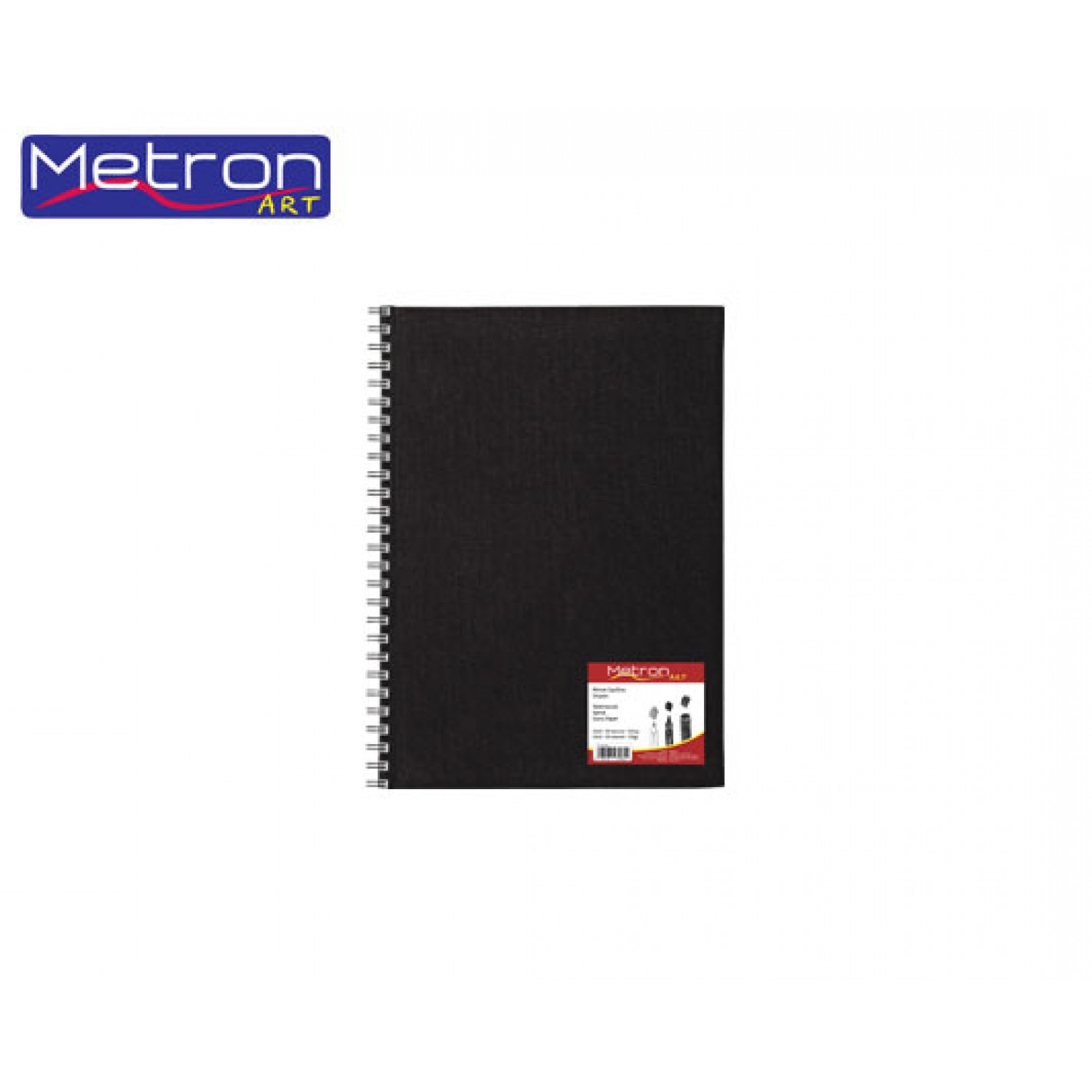 METRON ART ΜΠΛΟΚ ΣΧΕΔΙΟΥ ΣΠΙΡΑΛ 14x21cm 80Φ. 100gr ΜΑΥΡΟ