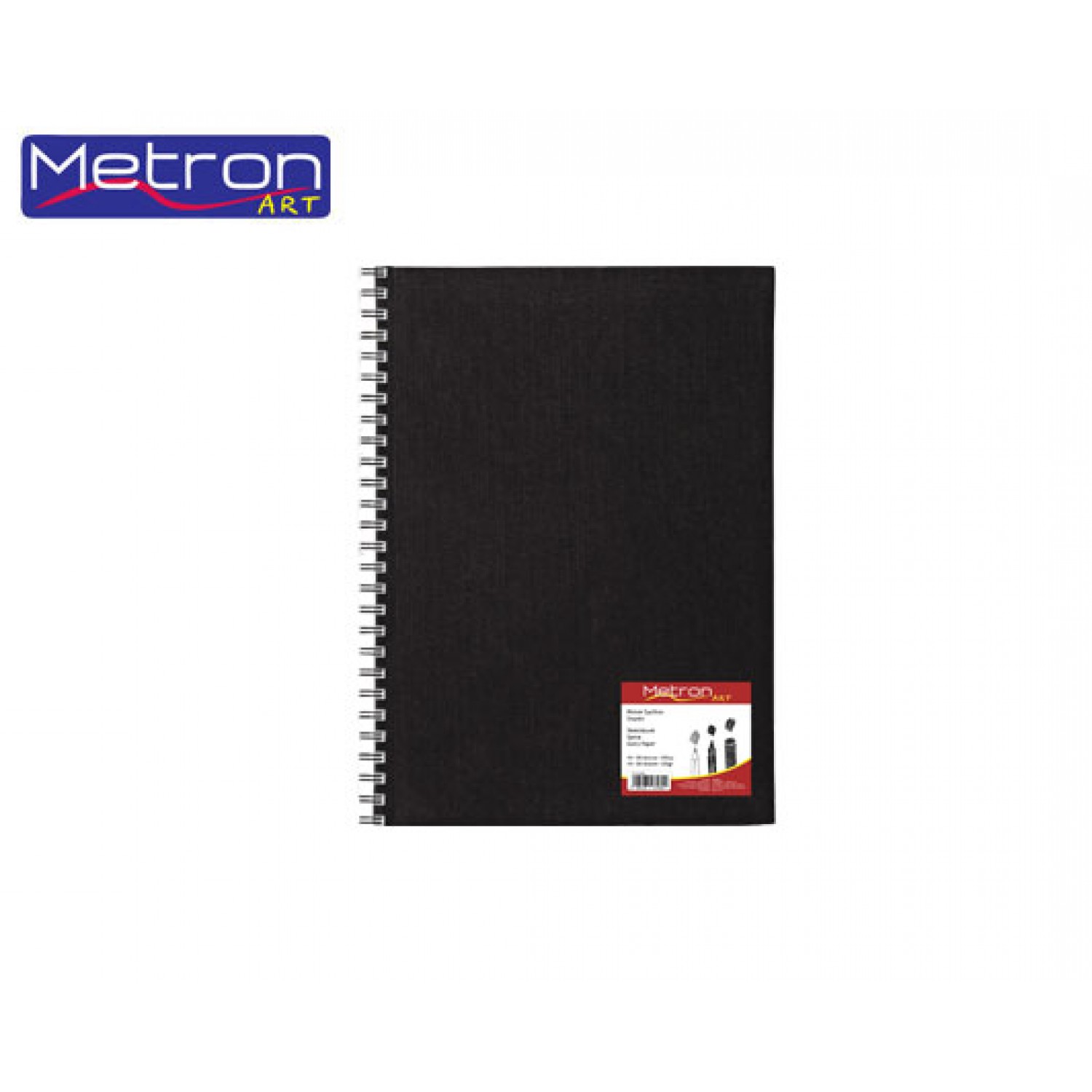 METRON ART ΜΠΛΟΚ ΣΧΕΔΙΟΥ ΣΠΙΡΑΛ Α4 80Φ. 100gr ΜΑΥΡΟ