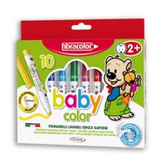 ΜΑΡΚΑΔΟΡΟΙ FIBRACOLOR BABY COLOR 10τεμ