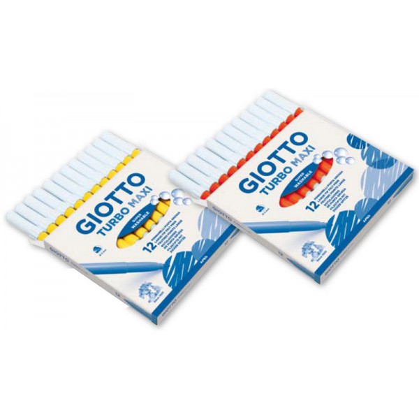 ΜΑΡΚΑΔΟΡΟΙ GIOTTO TURBO MAXI ΧΟΝ. 12τεμ ΜΟΝΟΧΡΩΜΙΕΣ