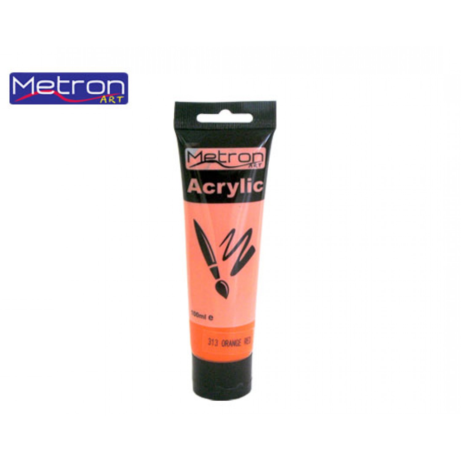 METRON ART ΧΡΩΜΑ ΑΚΡΥΛΙΚΟ 100ml ORANGE RED