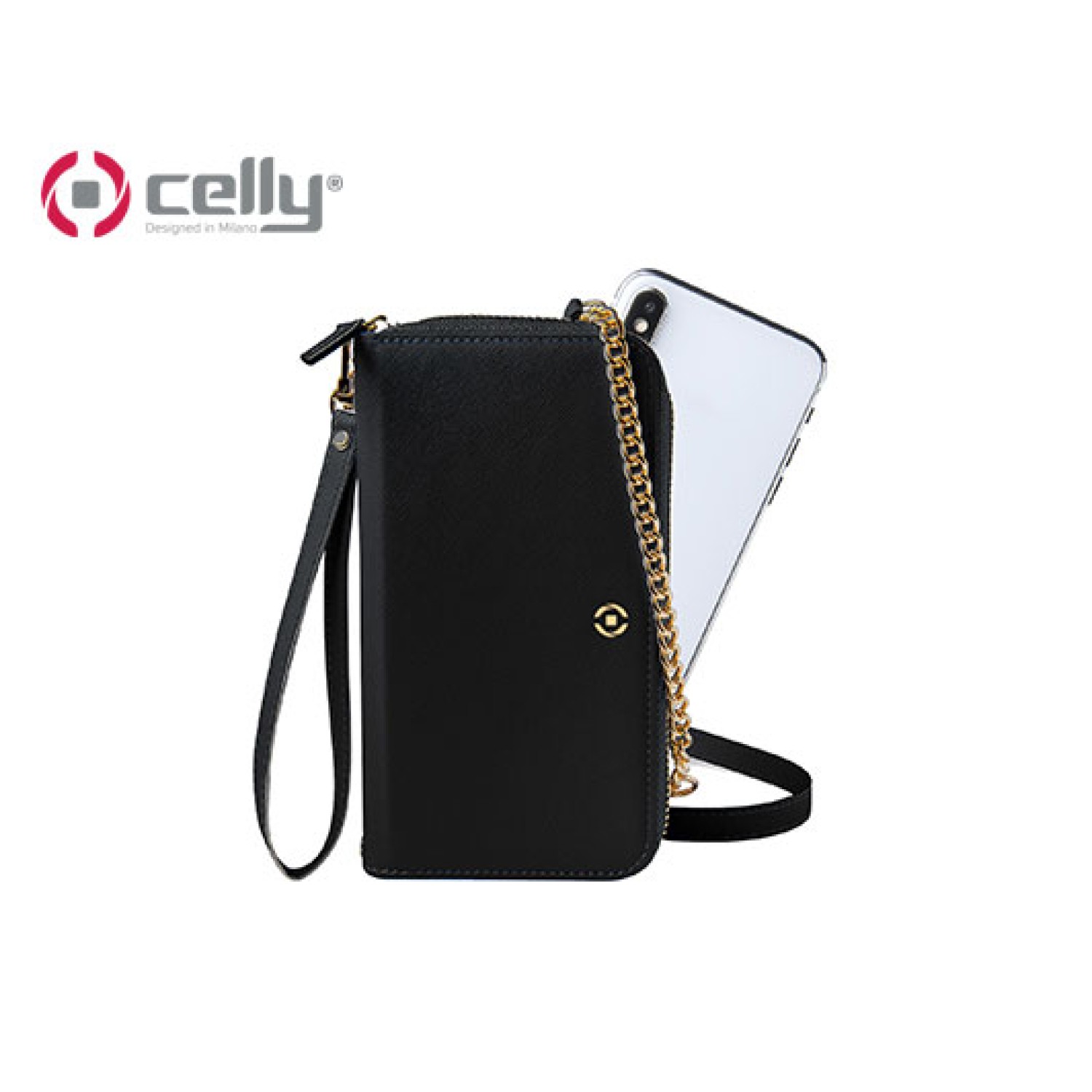 CELLY ΤΣΑΝΤΑΚΙ-ΠΟΡΤΟΦΟΛΙ ΜΕ ΘΕΣΗ ΓΙΑ ΚΙΝΗΤΟ 6,5" ΜΑΥΡΟ