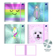 ΑΤΖΕΝΤΕΣ INTERDRUK METALLIC ΜΕ ΛΑΣΤΙΧΟ15X15 60σελ.