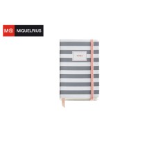 MIQUELRIUS ΣΗΜΕΙΩΜΑΤΑΡΙΟ ΛΑΣΤΙΧΟ 100Φ 9x14cm 100gr ROSE GREY STRIPES