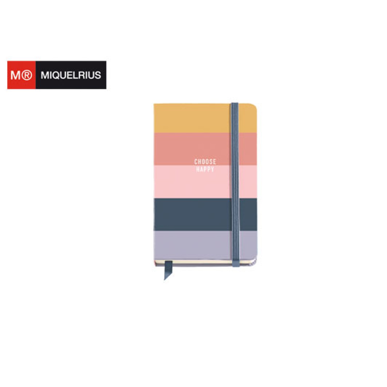 MIQUELRIUS ΜΠΛΟΚ ΒΙΒΛΙΟΔΕΤΗΜΕΝΟ ΜΕ ΛΑΣΤΙΧΟ 100Φ 9x14cm 100gr HAPPEN WISH