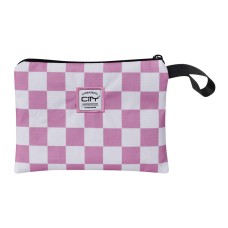 ΤΣΑΝΤΑΚΙ CITY SAFE POCKET 26515 CHECKERS PINK