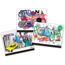 ΣΧΕΔΙΟΘΗΚΗ CANSON ΜΕ ΛΑΣΤΙΧΟ 26Χ33cm CITIES