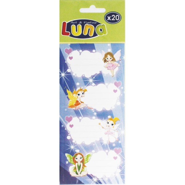 Ετικέτες Αυτοκόλλητες Luna 20 Τμχ. σε 5 Σχέδια 